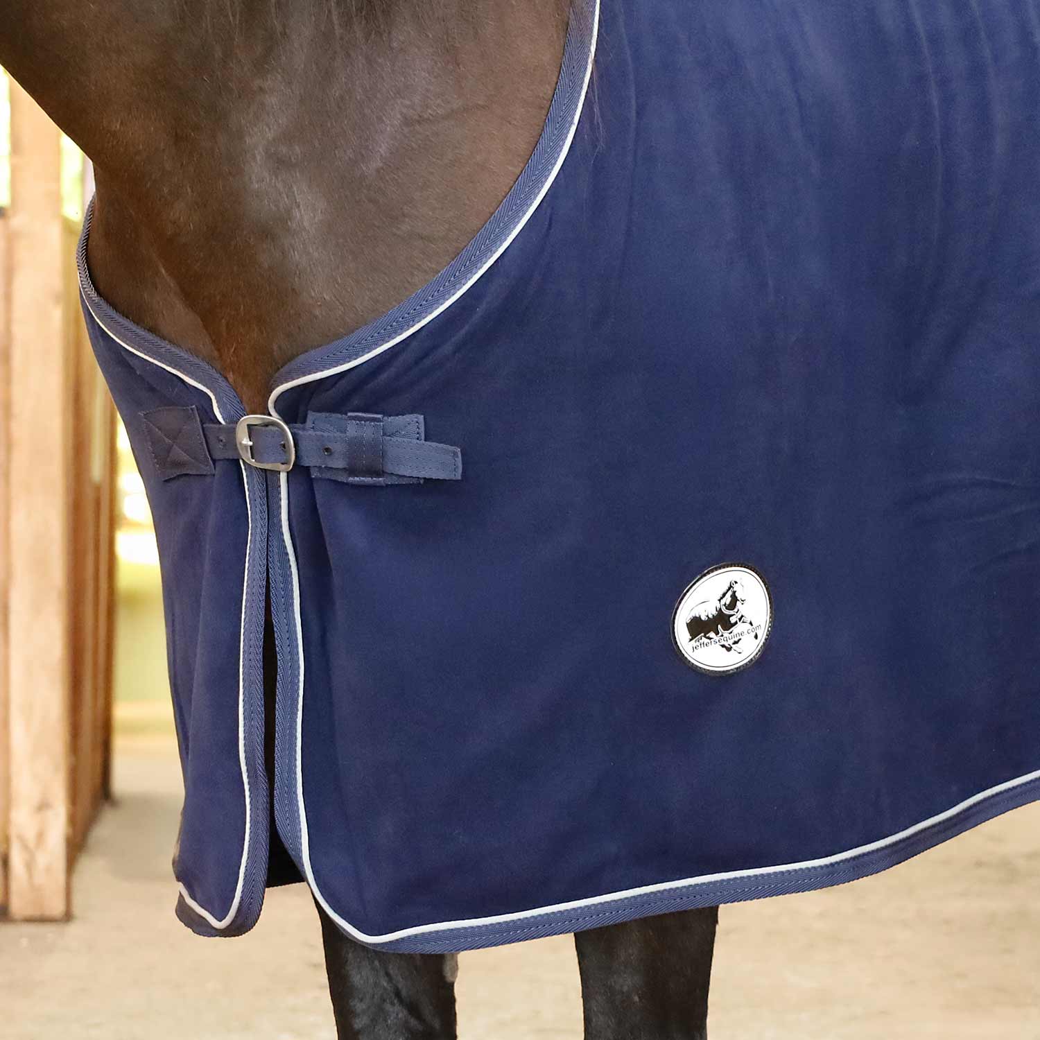 blue fleece cooler