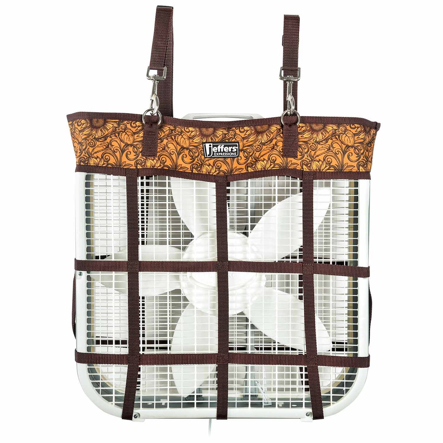 brown fan bag