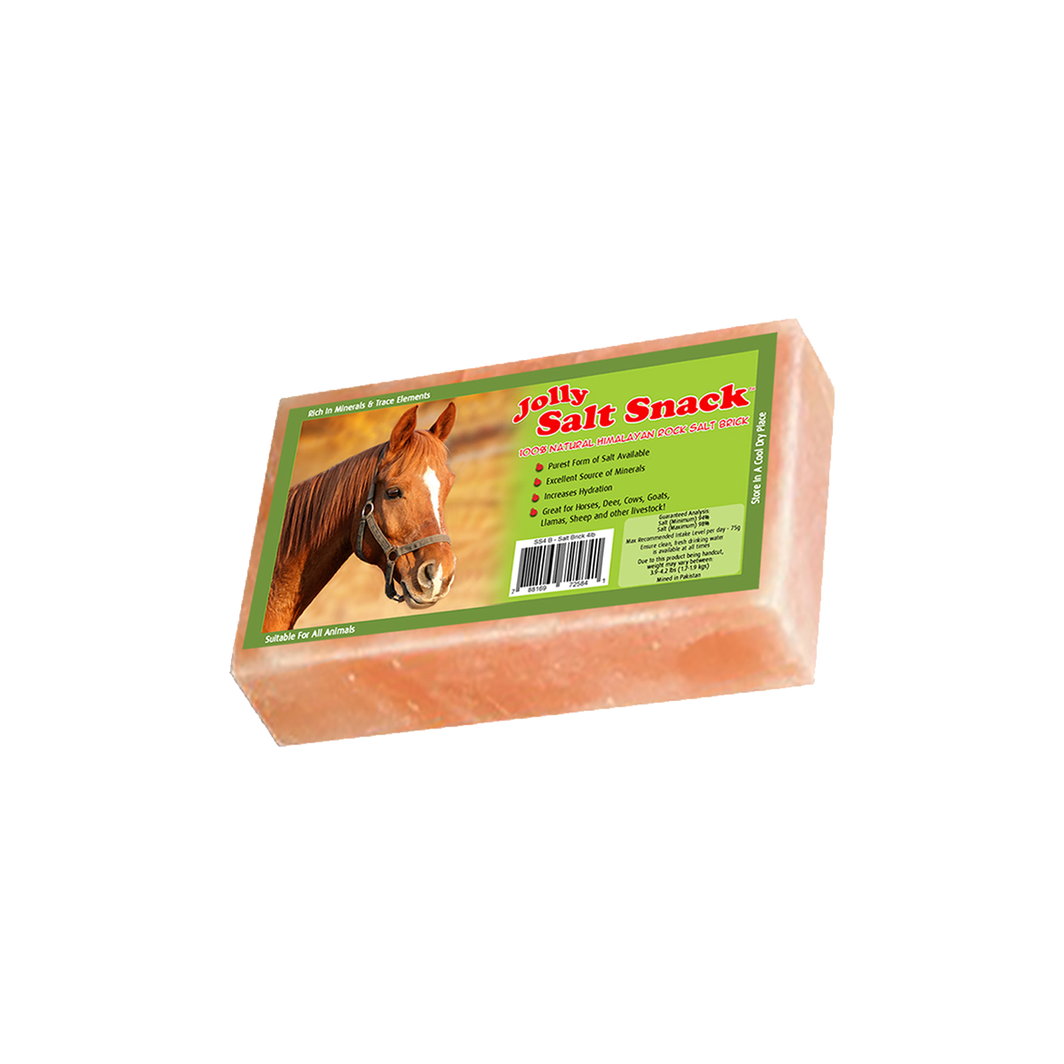 Jolly Salt Snack packaging with a horse image on a white background
